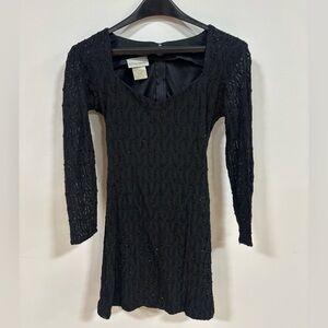 Vintage Betsy & Adam Black Long Sleeve Dress